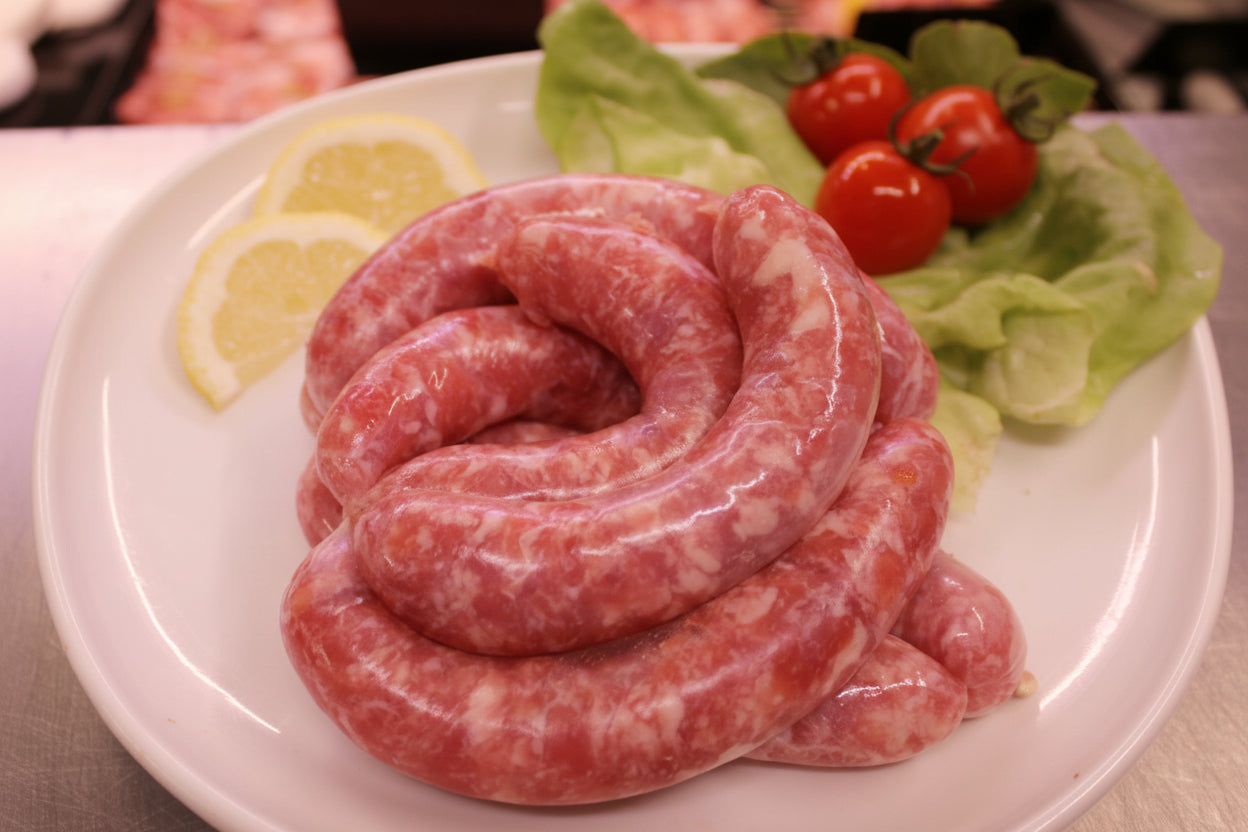 Thin knife tip pork sausage