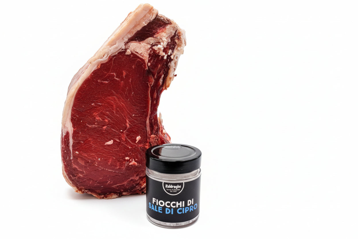 Fiocchi di Sale di Cipro cristalli bianchi a piramide per condimento gourmet