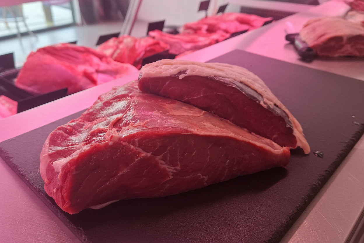 Taglio Picanha di bovino fresco per barbecue e griglia Carnicamassa