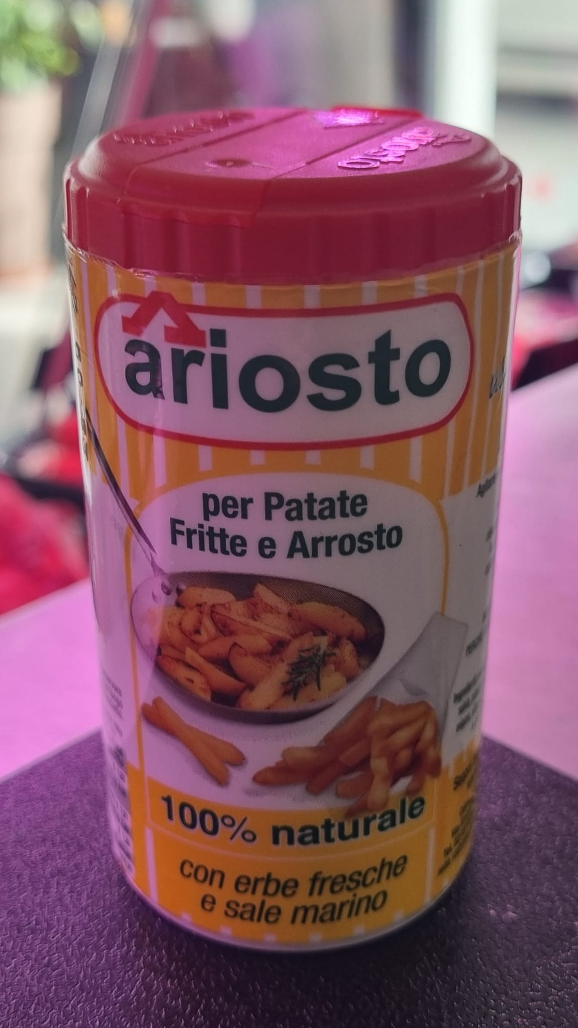 Ariosto mix for fried and roasted potatoes, 100% natural with fresh herbs and sea salt, 100g packaging.