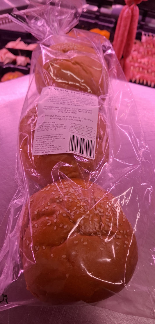 Buns artigianali con semi di sesamo