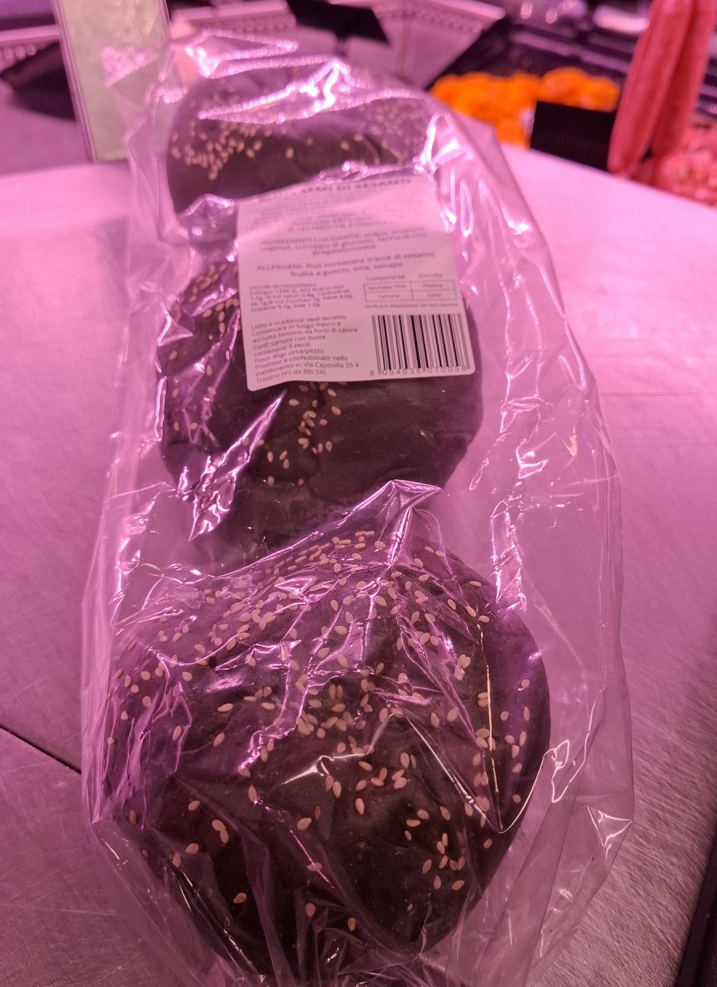 Buns artigianali al carbone vegetale