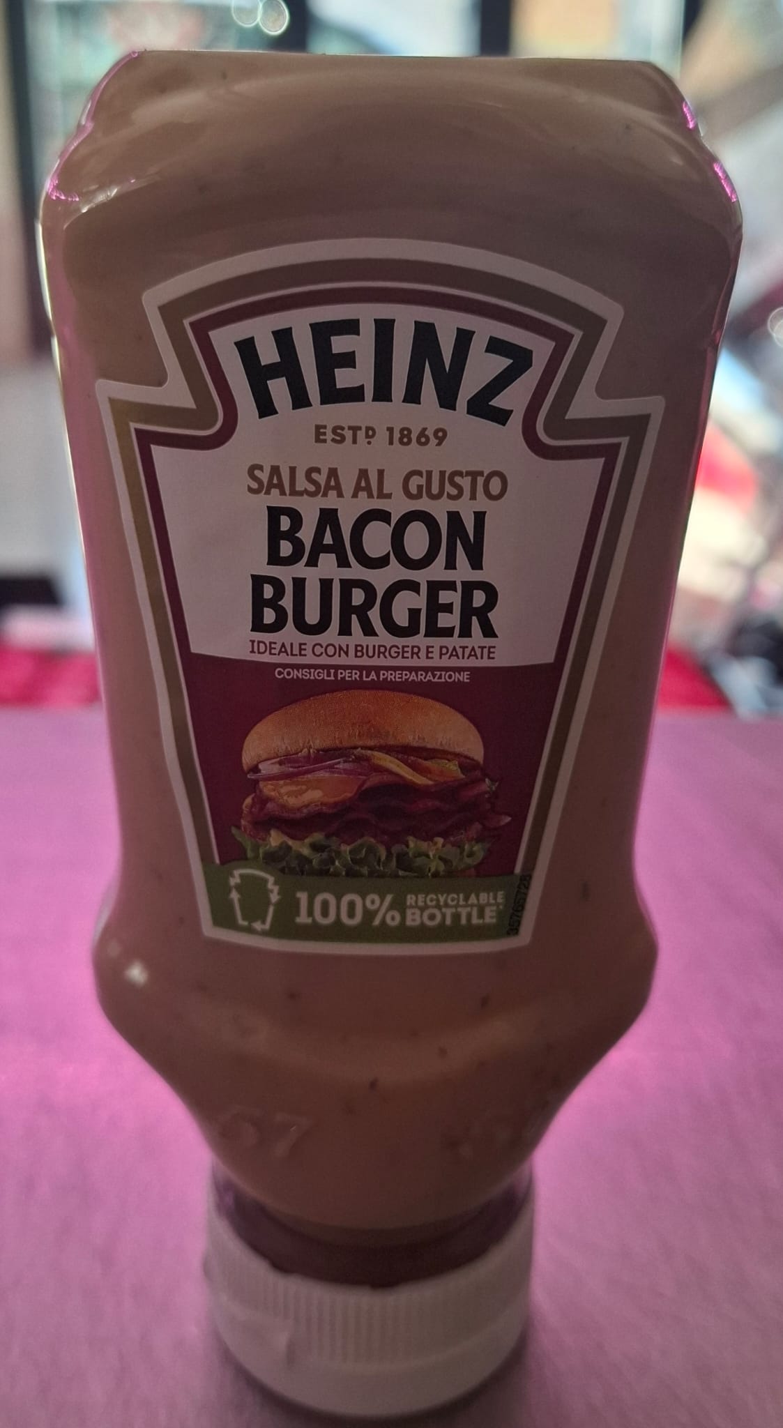 Heinz bacon burger